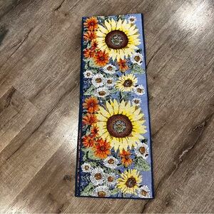 Table Runner Sunflower Tapestry Unbranded 12"X 70 Summer  Floral Cottage Core